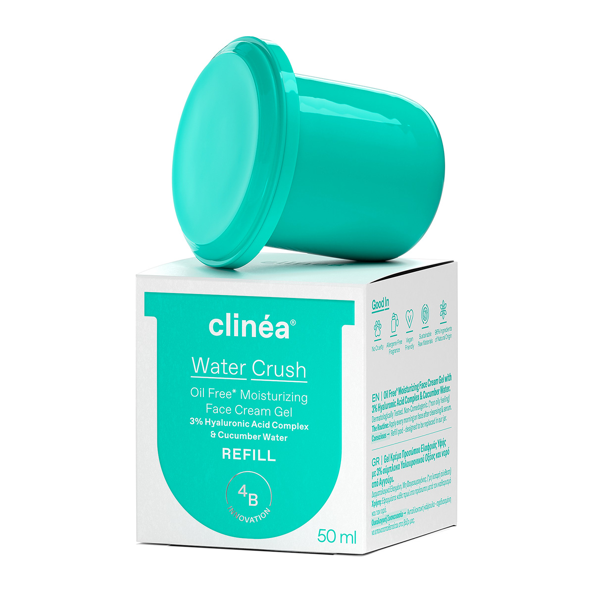 CLINEA - WATER CRUSH Oil-Free Moisturizing Face Cream Gel (refill) - 50ml